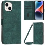 INORCO Za iPhone 14/13 6,1-palčni PU usnjeni ovitek za telefon s stojalom in vtisnjenimi črtami na dotik kože ovitek denarnice, (22036960) Cene