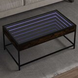  Stolić s beskonačnim LED svjetlima boja hrasta 90x50x41 cm | shoptok.hr