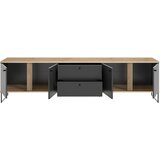 XORA NIZKA OMARICA antracit, barve hrasta | Shoptok.si