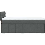  Krevet s oprugama i madracem tamnosivi 90x200 cm od tkanine | shoptok.hr