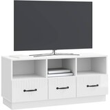 TV ormar s ladicama Bijela visokog sjaja 102 x 34,5 x 47 cm | Eponuda.com