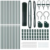  Ograda s postovima Zelena 1 x 25 m Čelik | shoptok.hr