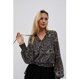 Moodo Shirt with print and tied neckline Cene