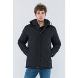 D1fference Men's Black Lined Going out Hooded Water And Windproof Thick Sports Jacket & Coat & Parka. | ePonuda.com