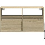 vidaXL Stenska TV omarica z LED lučkami sonoma hrast 80x31x45 cm | Shoptok.si