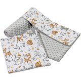 Medi Partners Quilt 75x100 + pillow 35x30 cotton + minky – Jelonki + gray minky | shoptok.hr