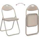  Zložljiva stolica 2 pcs Peščena 48 x 43,5 x 81 cm Umjetno usnje, (5000296624) | Shoptok.si