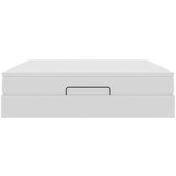 vidaXL Otomanski posteljni okvir z vzmetnico bel 160x200 cm um. usnje | Shoptok.si