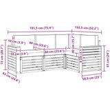  Setovi sofa 4 pcs Bijela i antracit 191 x 132,5 x 73 cm | Eponuda.ba