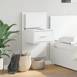  Zidni noćni ormarić s LED svjetlima bijeli | shoptok.hr