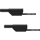 Schützinger VSFK 8700 / 1 / 200 / SW varnostni merilni kabel 4 mm moški konektor 4 mm moški konektor 200.00 cm črna 1 kos, (20422941) | Shoptok.si