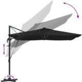 Senčnik Črna 286 x 285 x 270 cm Aluminij, (5000045731) | Shoptok.si
