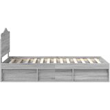  Konstrukcija postelje z vzglavjem Siva Sonoma 100 x 200 cm, (5000102416) | Shoptok.si