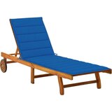  Vrtni ležalnik z blazino trden akacijev les, (20663002) | Shoptok.si