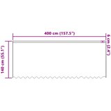  Čipkasta zavjesa sa zavjesama Bijelo 140 x 400 cm Poliester | shoptok.hr