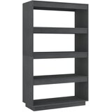 Ormarić za knjige / pregrada sivi 80x35x135 cm od borovine | shoptok.hr