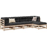 vidaXL 5-dijelni set vrtnih sofa od masivne borovine s jastucima Cijene