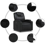  Naslonjač za noge, crna umjetna koža | shoptok.hr