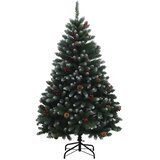  Umjetno božićno drvce zeleno s kuglicom 150 cm 150 LED lampica - Zelena s mraženim vrhovima Ø 80 x 150 cm s 150 LED dioda i bije | shoptok.hr