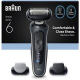 Braun brijac Serije 6 62-G1650s, bežicni mokro i suho brijanje za muškarce, sivi | shoptok.hr