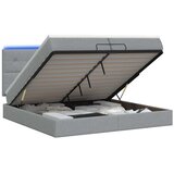  Krevet od pjene s madracem i LED-om Svjetlosiva 200 x 200 cm - Svjetlosiva 200 x 200 cm Prošiveno gumbima | shoptok.hr