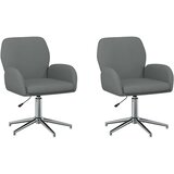 vidaXL Okretne radne stolice 2 kom. 54 x 58 x 90 cm Tamnosiva Tkanina - Tamnosiva 2 | shoptok.hr
