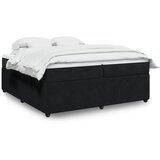 vidaXL Box spring postelja z vzmetnico črna 200x200 cm žamet | Shoptok.si