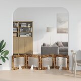  Vrata za pse s postoljem 4 pcs Dimljeni hrast 80 x 60 cm | shoptok.hr