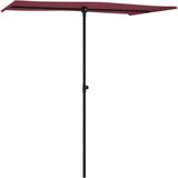  Vrtni suncobran s aluminijskom šipkom 180 x 110 cm bordo | shoptok.hr