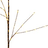  LED bakrena ukrasna božićna grana 3 kom. Smeđa 62 cm Čelik | shoptok.hr