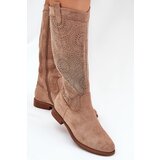 S. BARSKI Boots With Perforated Shaft On Flat Heel S.Barski | Shoptok.si