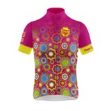 Otso ženska kolesarska majica Chupa Chups Floral Pink, S Cene
