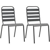  Složive vrtne stolice 2 kom čelične sive | shoptok.hr