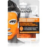 L´Oréal Paris men Expert Hydra Energetic hidratantna i okrepljujuća maska izrađena od tkanine 1 kom | shoptok.hr