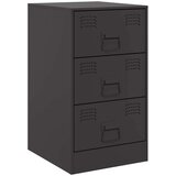 vidaXL Nočna omarica črna 34,5x39x62 cm jeklo | Shoptok.si