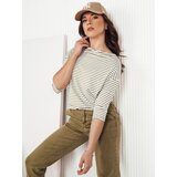 DStreet Bluzka damska w paski APRICALE biała | Shoptok.si