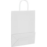  Papirnate vrećice 50 kom s ručkama bijele 26x12x35 cm | shoptok.hr