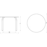 noo.ma Okrugao blagovaonski stol ø 100 cm Meko – | shoptok.hr