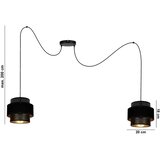  Visilica na sajli NESS 2xE27/60W/230V pauk crni | Eponuda.com