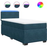 Box spring krevet s madracem plavi 80 x 200 cm baršunasti | shoptok.hr