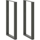 vidaXL Noge kavne mizice U-oblika 2 kosa antracit 60x(110-111)cm jeklo | Shoptok.si