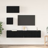 vidaXL Set TV jedinica Ostalo s pohranom s vratima 4 pcs Crni hrast 80 x 30 x 30 cm | shoptok.hr