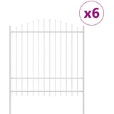  Vrtna Ograda 6 pcs Bijelo 170 x 215 cm Čelik s prahom premazan | shoptok.hr