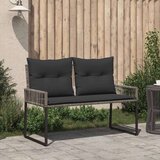  Zunanja klop z blazino 4 pcs Siva in temno siva poli ratan, (5000273120) | Shoptok.si