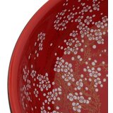 Nadgradni umivaonik crno-crveni okrugli Φ 41 x 14 cm keramički | shoptok.hr