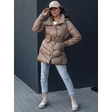 DStreet Płaszcz zimowy damski pikowany BLOOM kamelowy | shoptok.hr