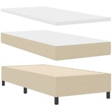  LED Box Spring Krevet Svijetlo siva i bijela. 80 x 200 cm | shoptok.hr