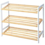 Bolzz Polica za obucu 3 nivoa bamboo bela | Eponuda.com