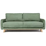 Bonami Selection Zelena sklopiva sofa od samta 218 cm Tori –