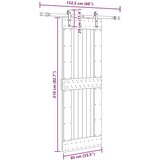  Klizna vrata NARVIK Prirodna i crna 85 x 210 cm (152 5 cm) | shoptok.hr